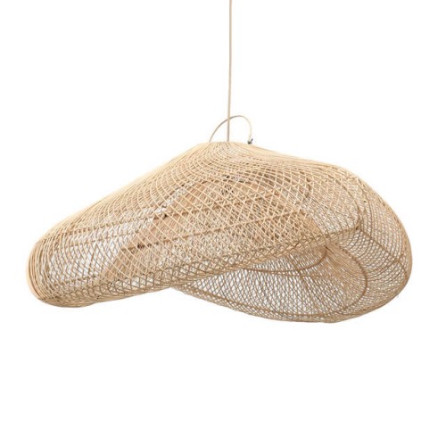 Abażur rattanowy lampa wisząca w stylu japandi Natural Home Decor