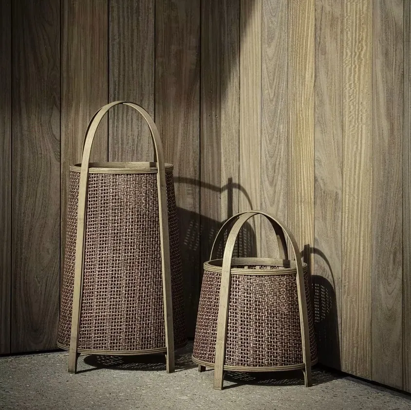 Dekoracje w stylu japandi lampiony bambusowe Natural Home Deor