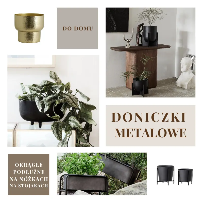 Doniczki metalowe, sklep Naturalhomedecor