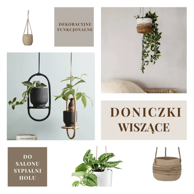 Doniczki wiszące, osłonki na doniczki wiszace, Naturalhomedecor