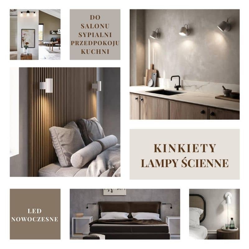 Kinkiety do sypialni i kinkiety do salonu nowoczesne lampy ścienne w Natural Home Decor
