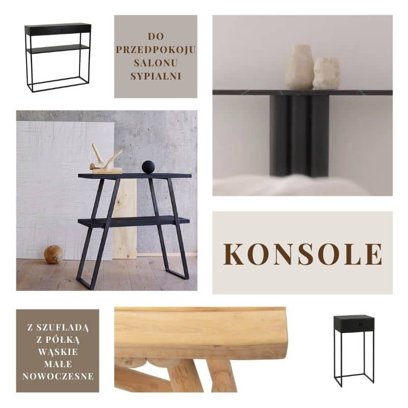 Nowoczesna konsola wąska konsola mała konsola do przedpokoju czy konsola designerska Natural Home Decor