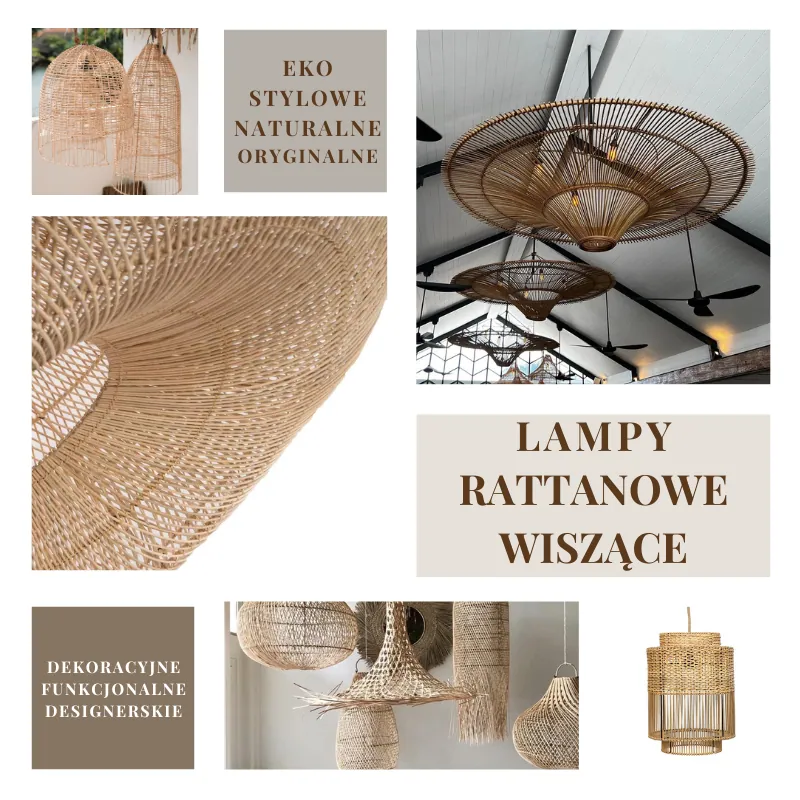 Lampy rattanowe wiszące Naturalhomedecor sklep internetowy