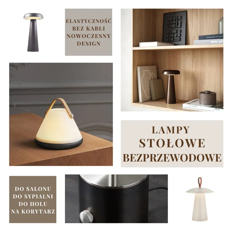 Lampy stołowe bezprzewodowe, sklep Naturalhomedecor