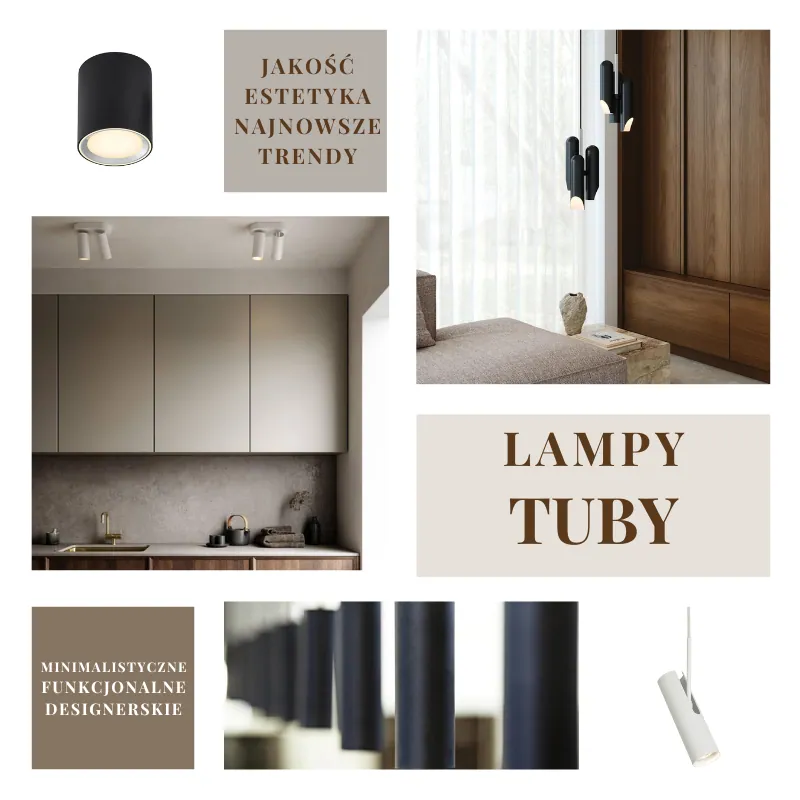 Lampy wiszące tuby, tuby sufitowe, sklep internetowy Naturalhomedecor