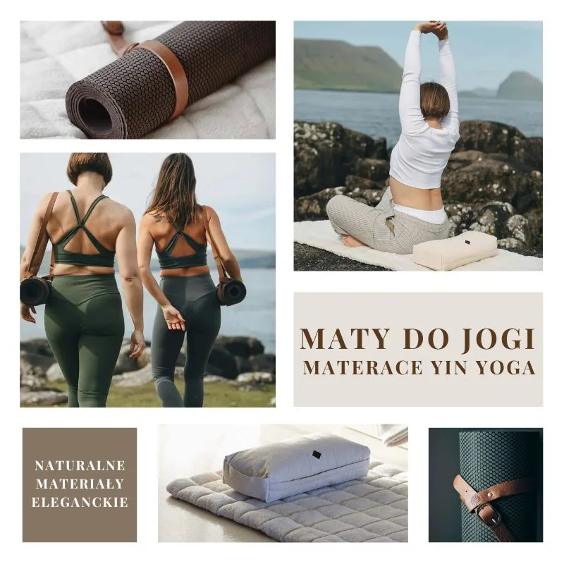 Maty do jogi kauczukowe, antypoślizgowe, Natural Home Decor