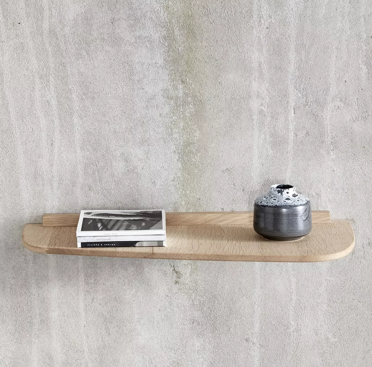 Półka na ścianę dębowa drewniana Natural Home Decor