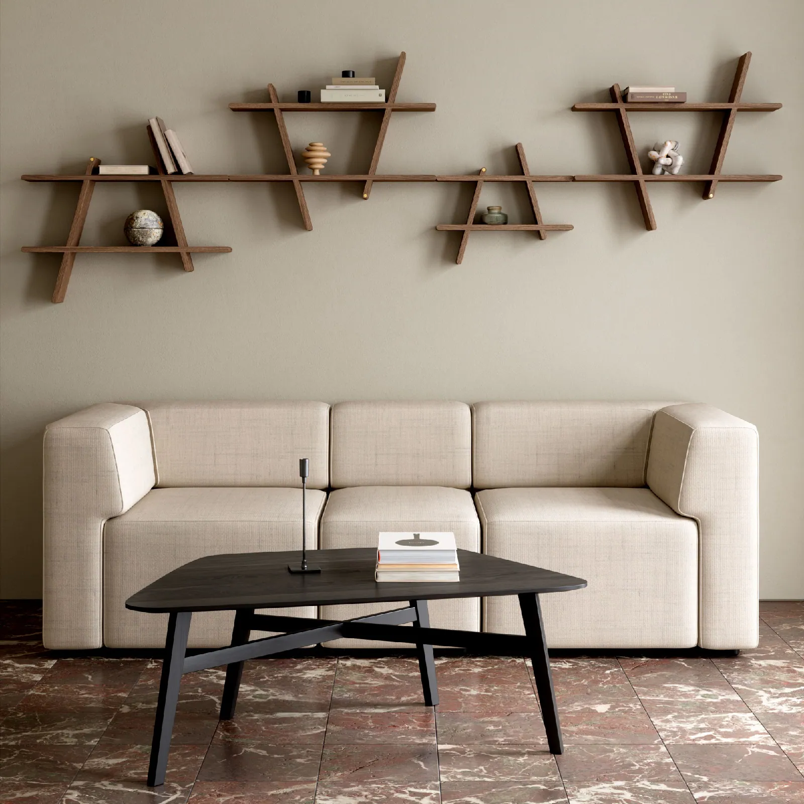 Półka na ścianę drewniana dębowa Natural Home Decor