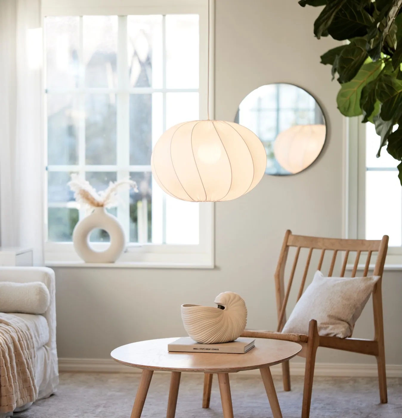Olivia Pr Home lampa wisząca materiałowa, sklep natural home decor