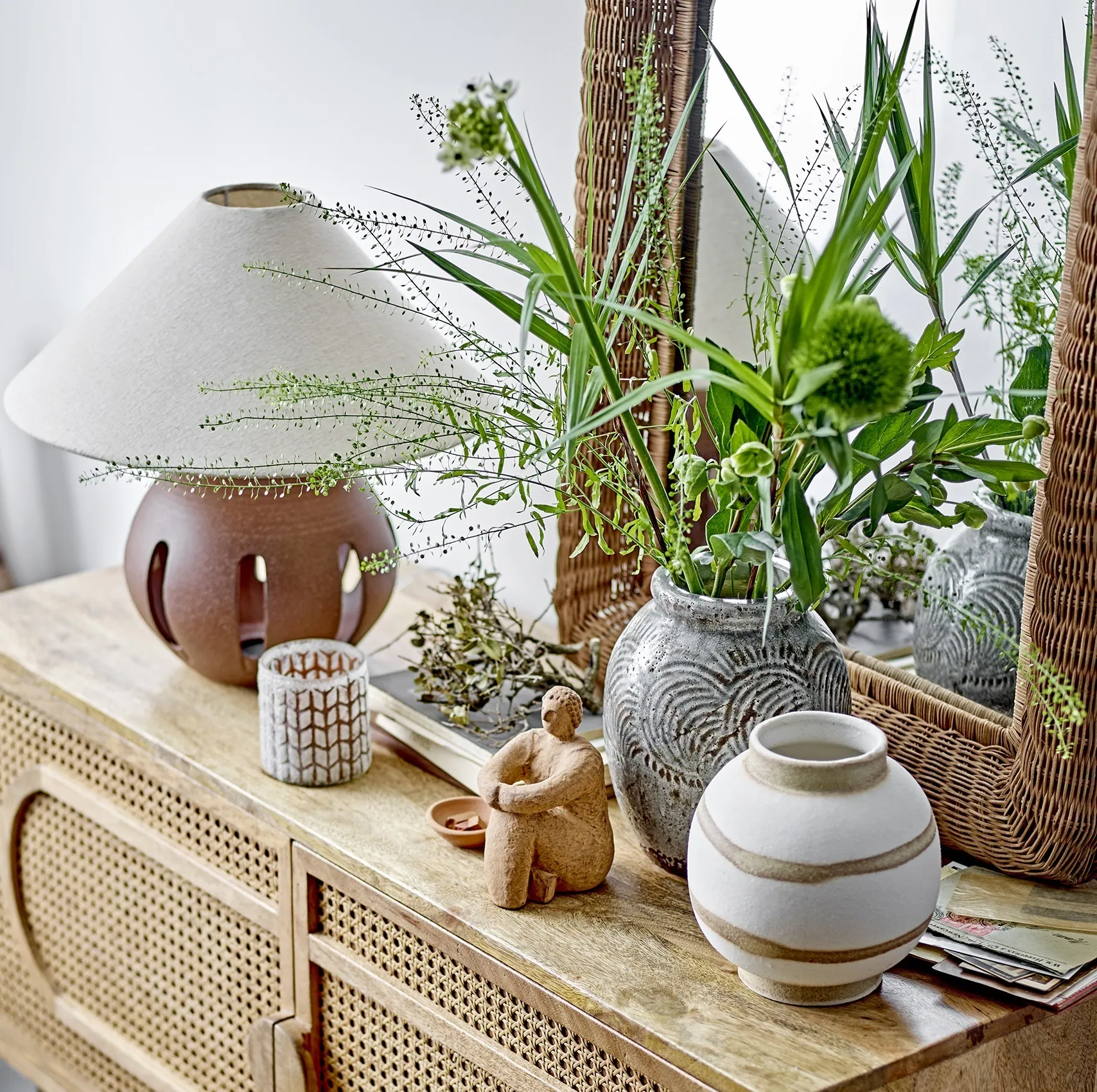 Liana Bloomingville lampa stołowa, sklep natural home decor