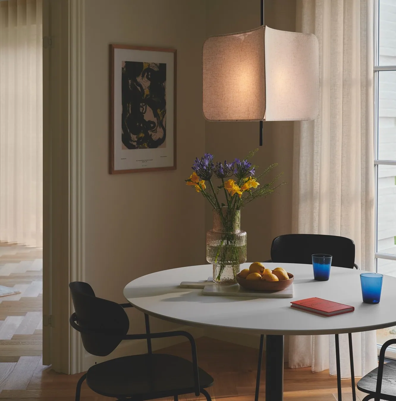 Designerksa lampa wisząca nad stół, Nordlux Natural Home Decor