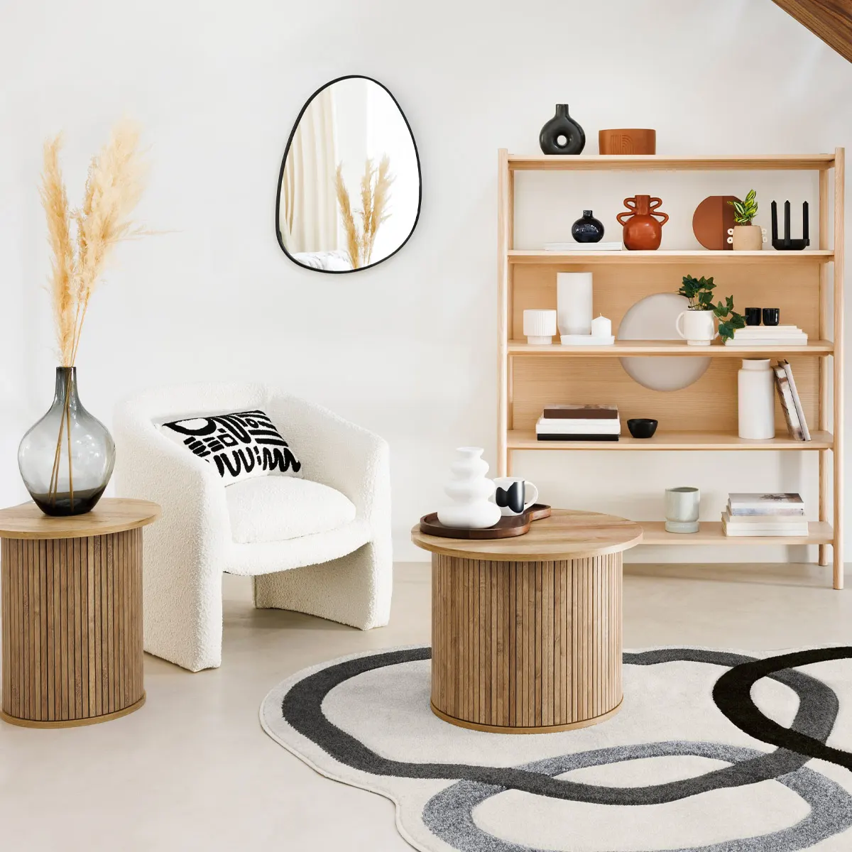 stolik z lamelami, Natural Home Decor