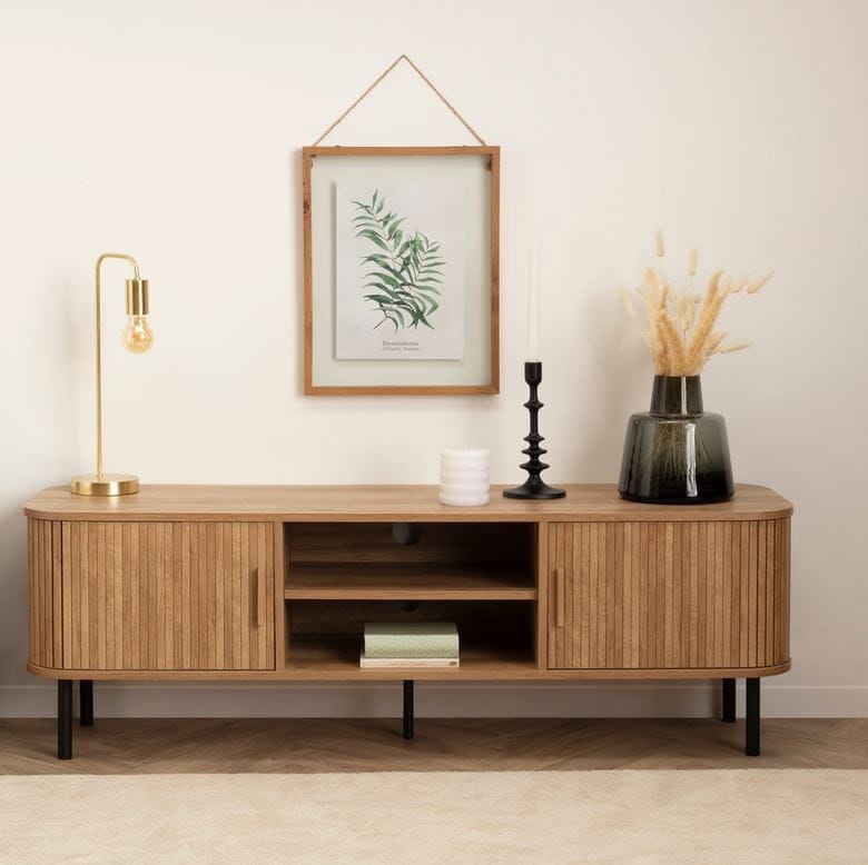 szafka pod telewizor z lamelami, Natural Home Decor