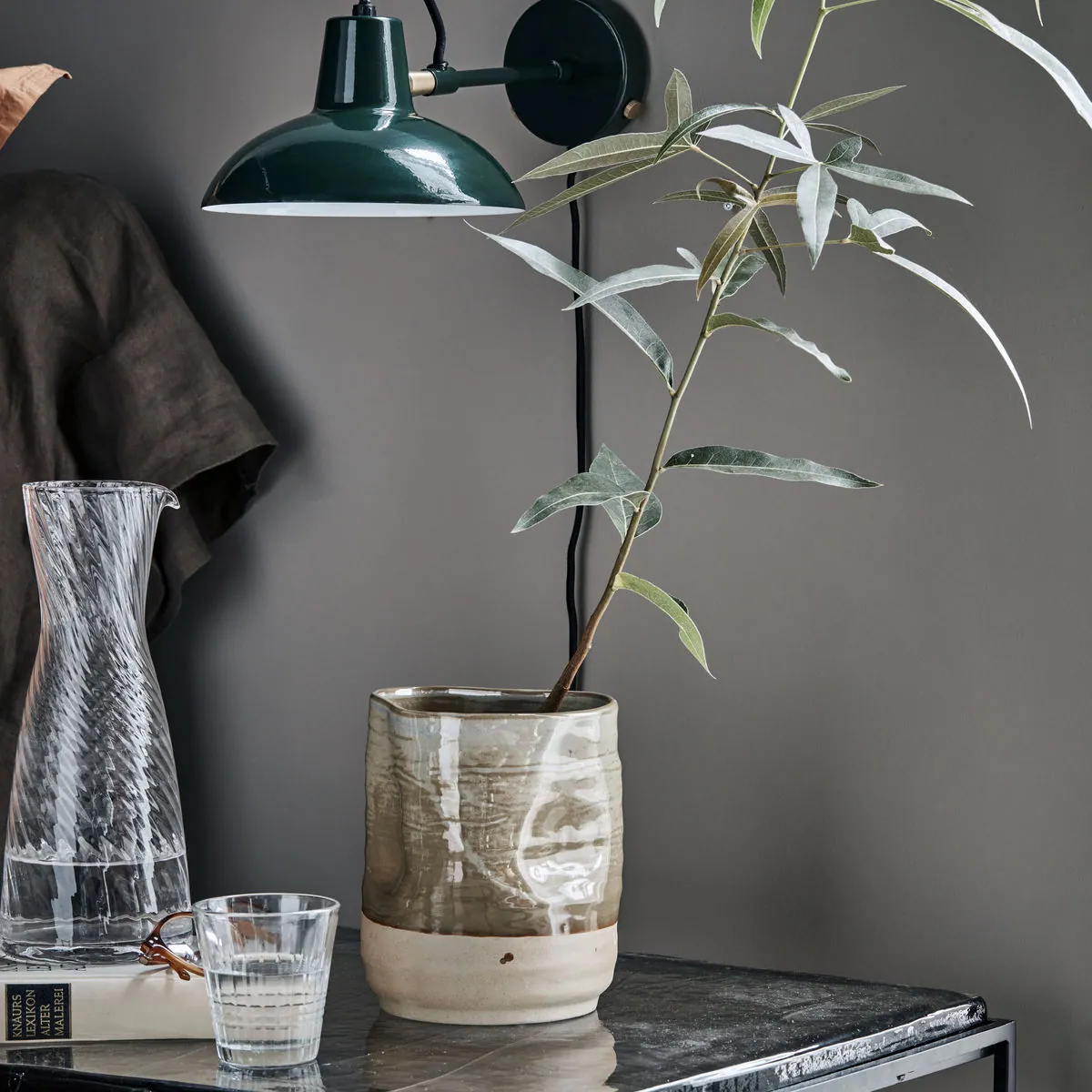 kamionkowa osłonka na doniczkę, Naturalhomedecor