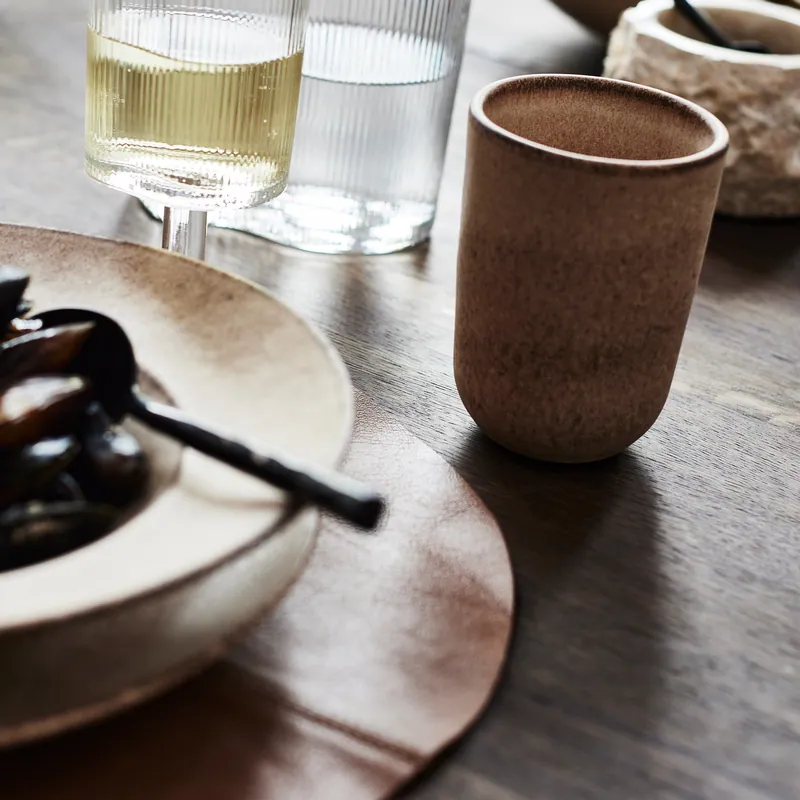 Skórzane podkładki na stół, okrągłe, Natural Home Decor