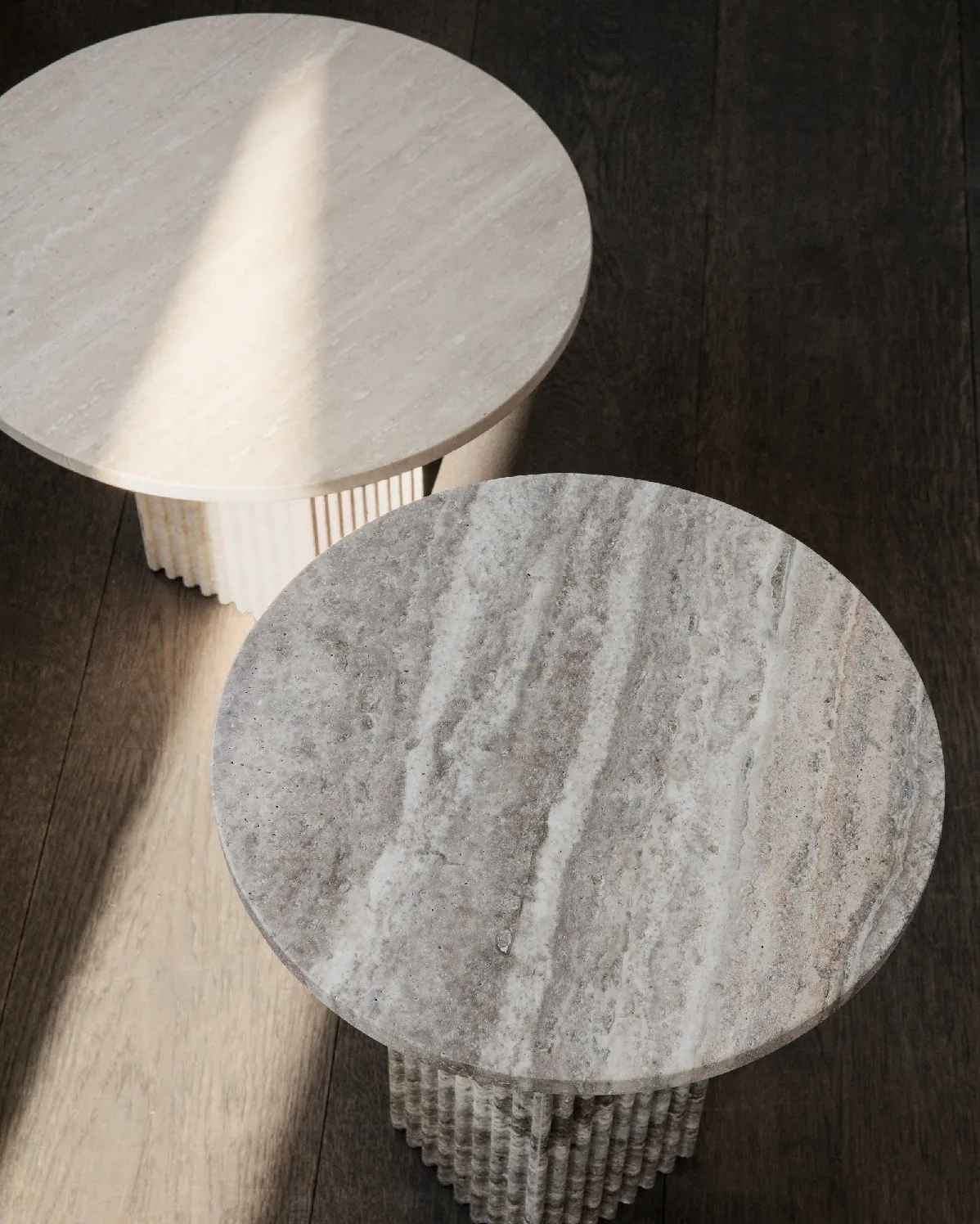 stolik kawowy z trawertynu, Norr11 soho, naturalhomedecor