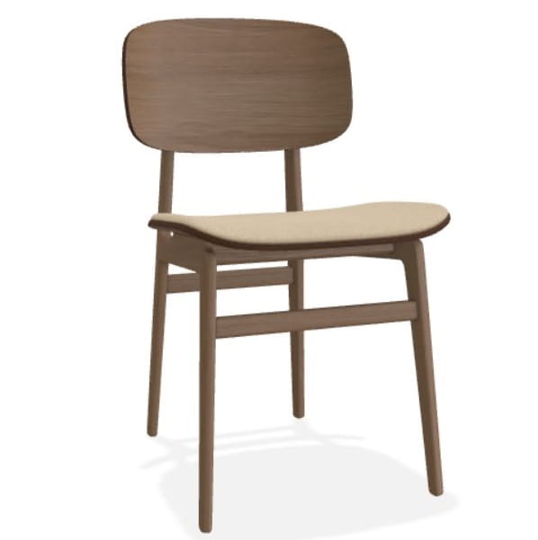 Krzesło drewniane tapicerowane skórzane NY11 Norr11 Natural Home Decor
