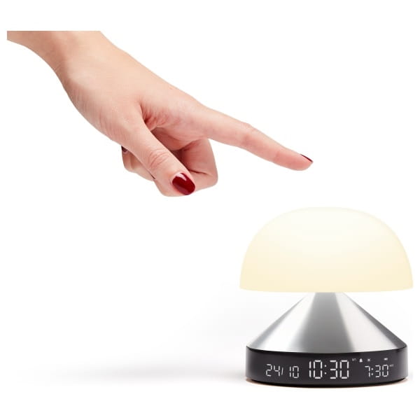 lampa z budzikiem Lexon, naturalhomedecor
