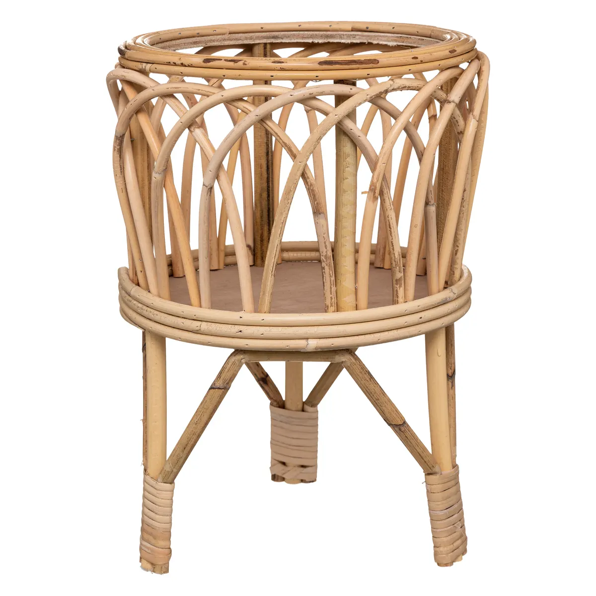 Kwietnik rattanowy stojący, Natural Home Decor