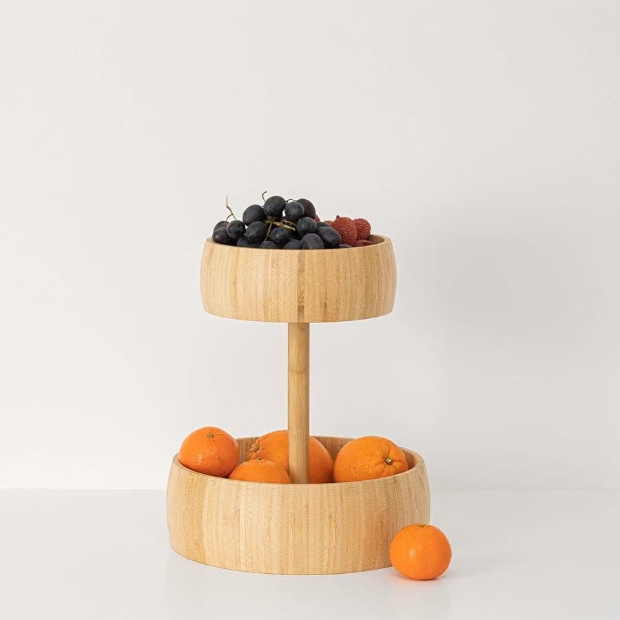 drewniana patera na owoce, Natural Home Decor