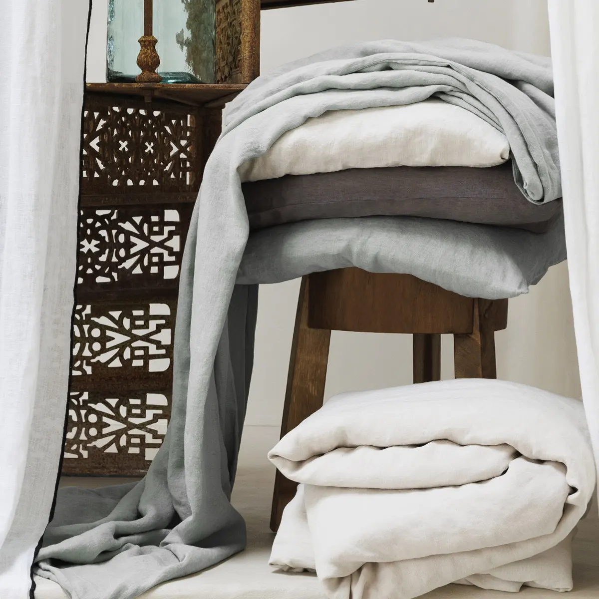 Pościel lniana, natural home decor