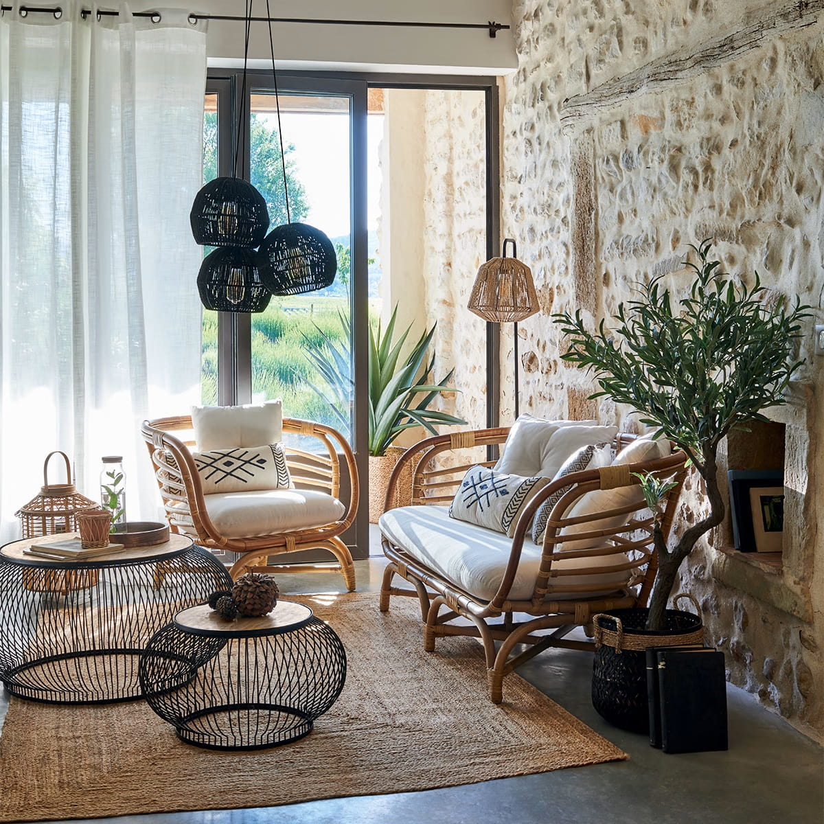 Kanapa ogrodowa rattanowa Natural Home Decor