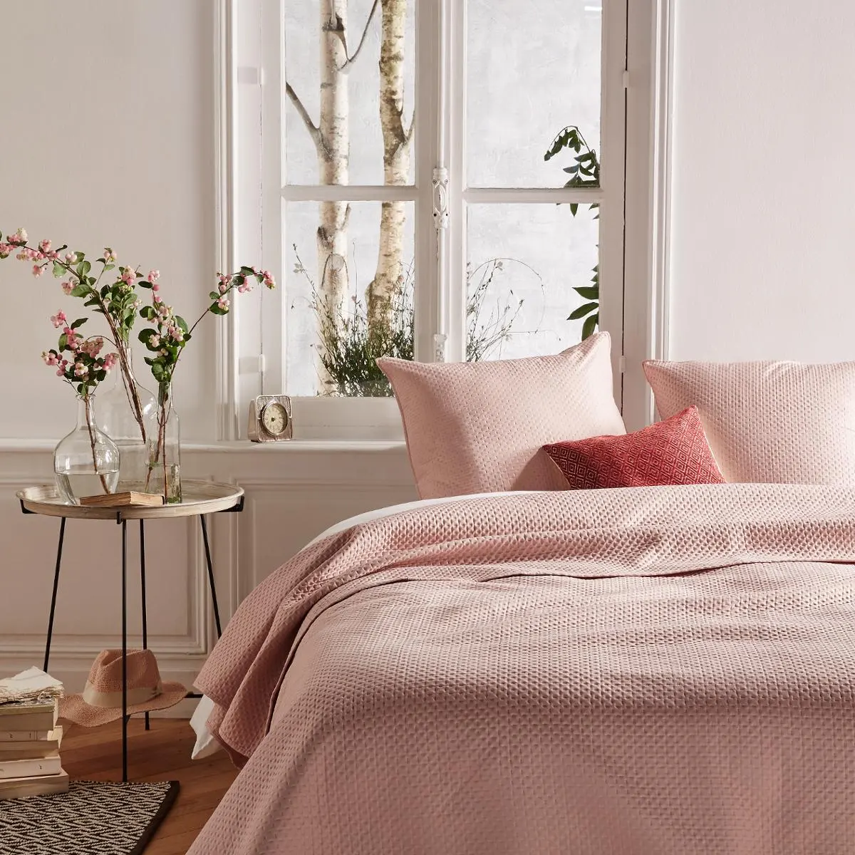 narzuta z fakturą plastra miodu Atmosphera, natural home decor