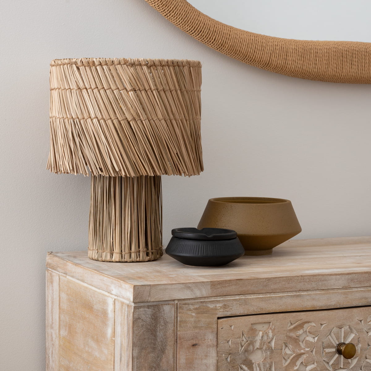 Lampa stołowa japandi Bazar Bizar Natural Home Decor