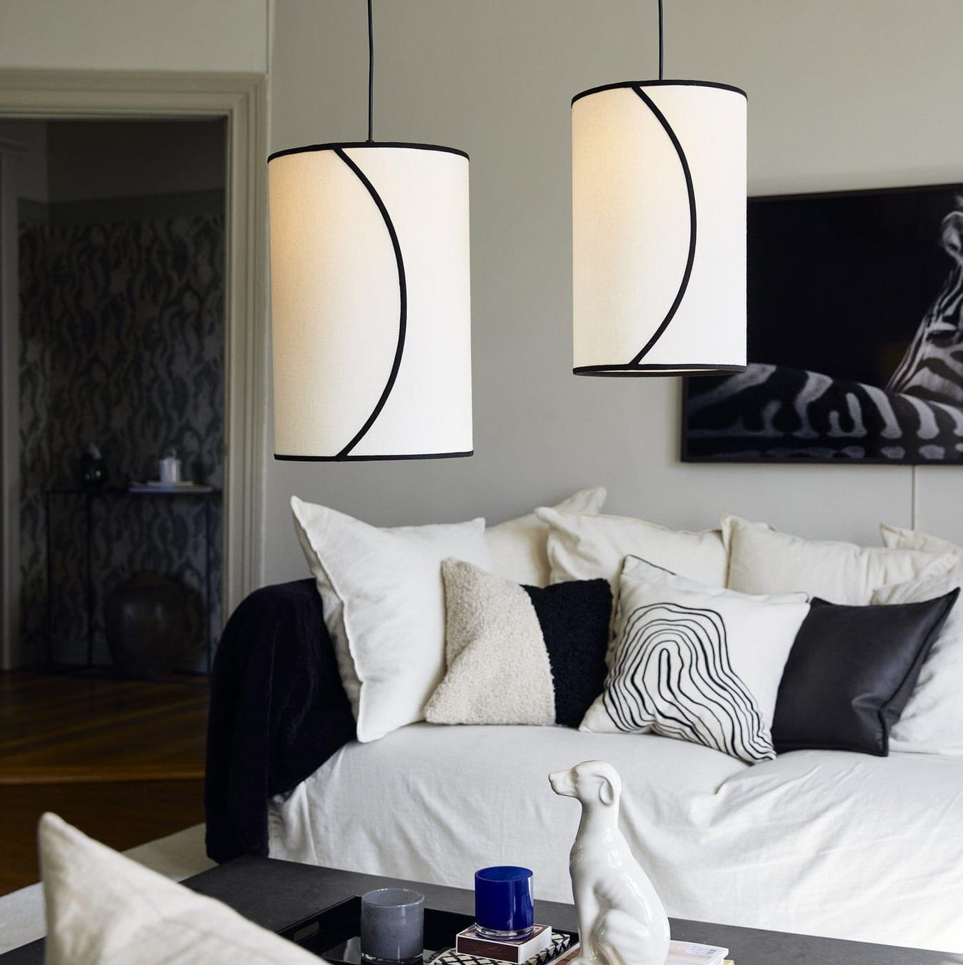 lampa wisząca z abażurem, sklep natural home decor