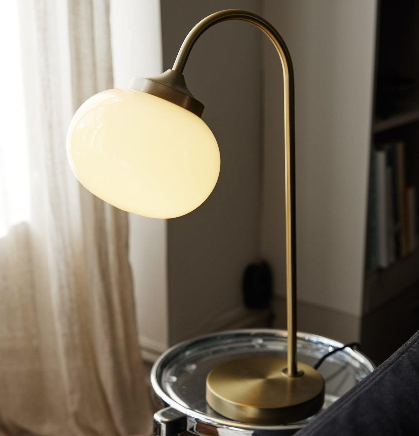 szklana lampa stołowa, sklep natural home decor