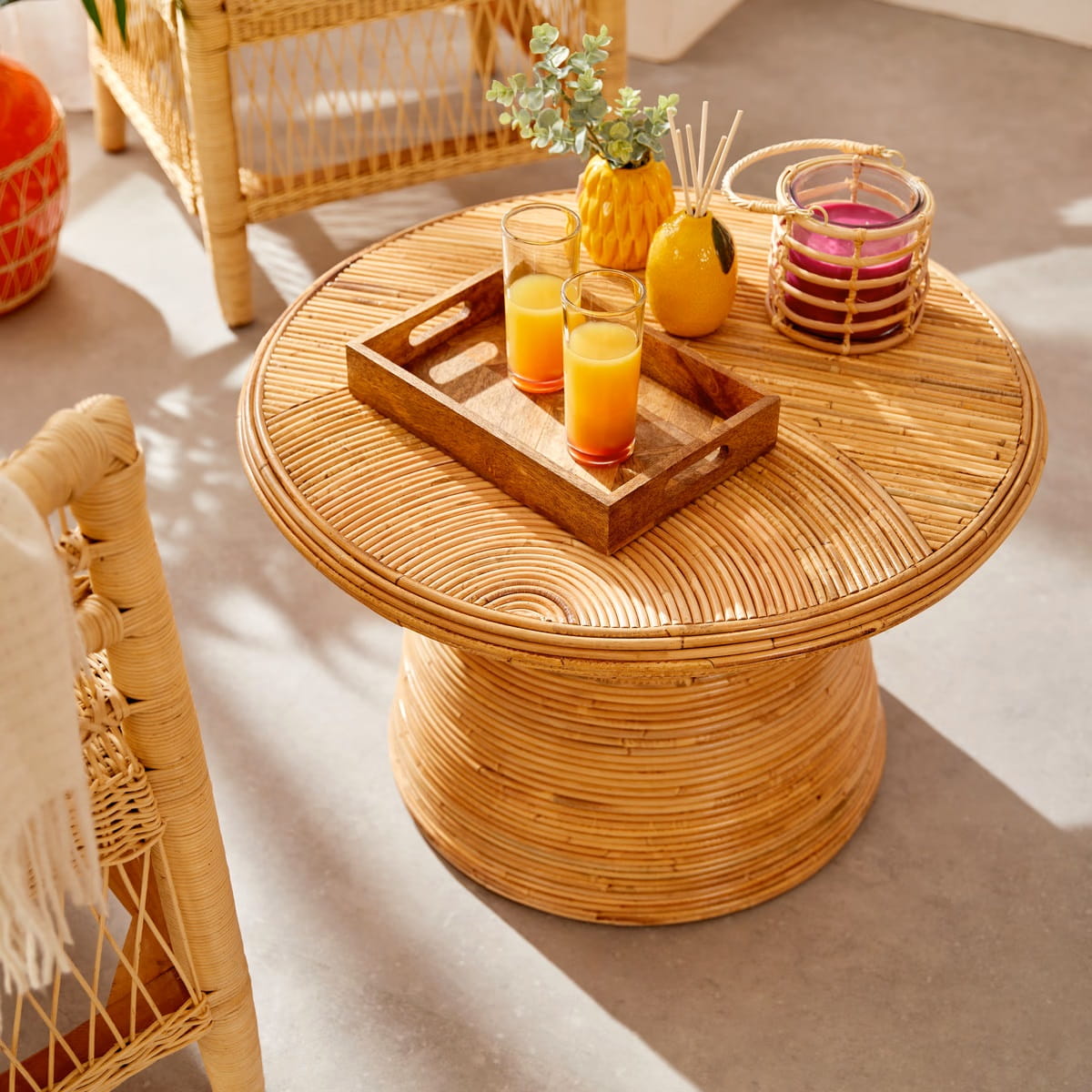 rattanowy stolik kawowy Atmosphera, natural home decor