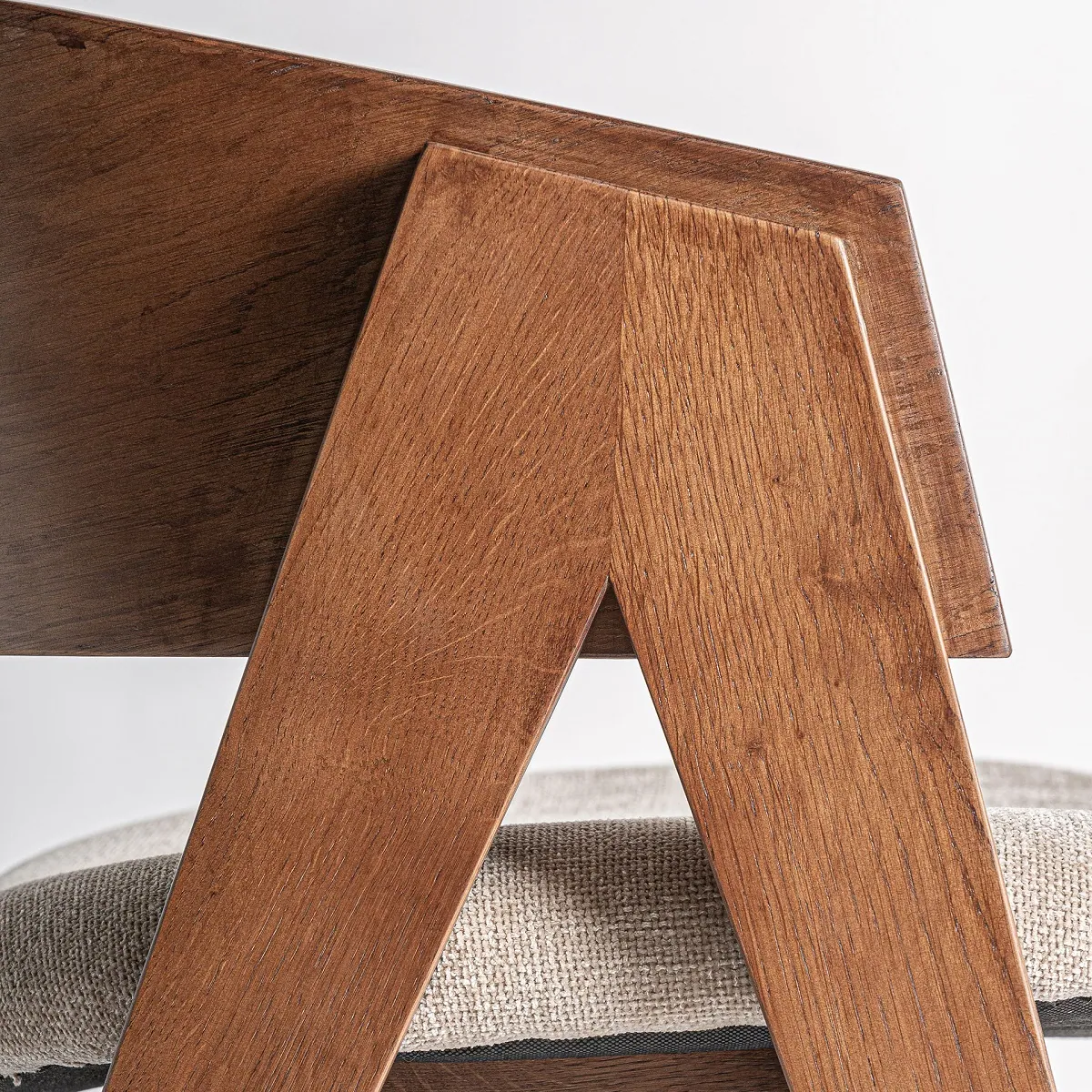designerskie krzesło drewniane tapicerowane, Natural Home Decor