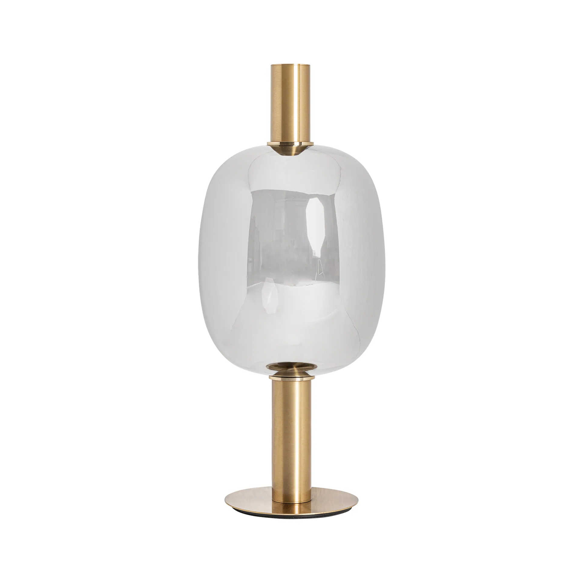lampa na komodę ze szklanym kloszem, naturalhomedecor