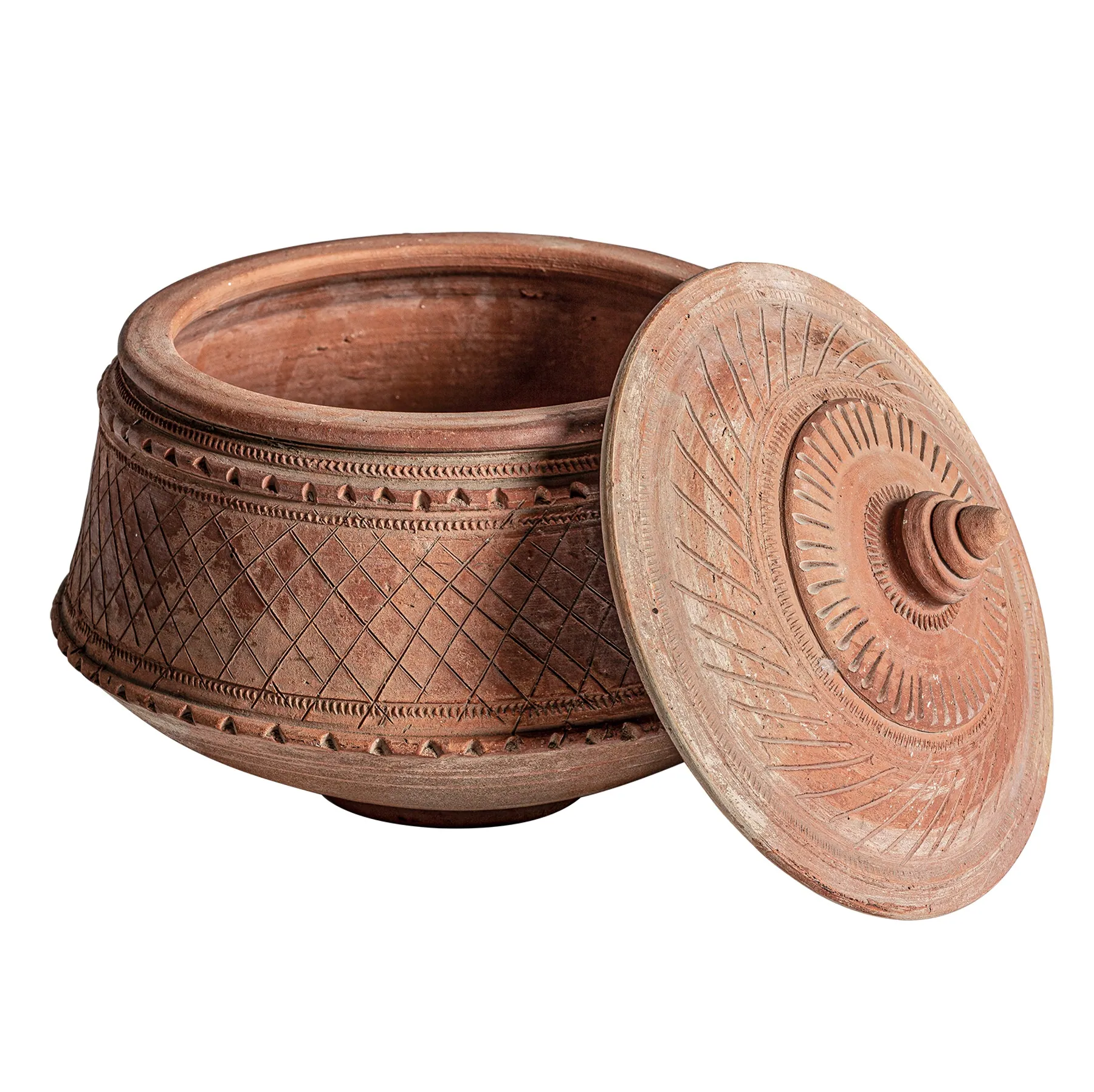 pojemnik z pokrywą z terakoty, Natural Home Decor