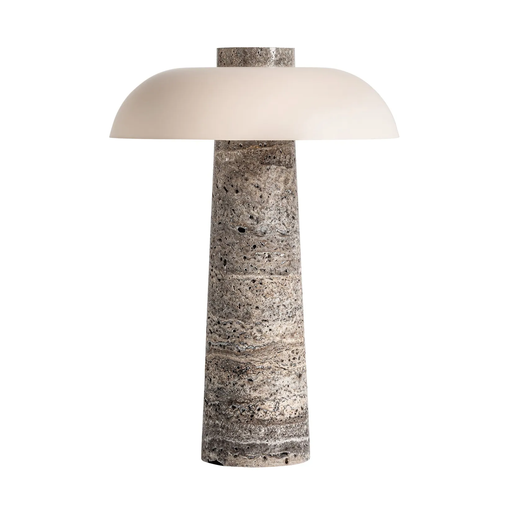 minimalistyczna lampa z trawertynu Vical, naturalhomedecor