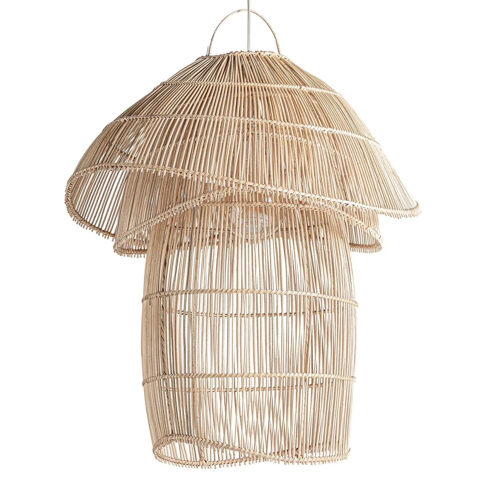 duża lampa sufitowa rattanowa Vical, naturalhomedecor