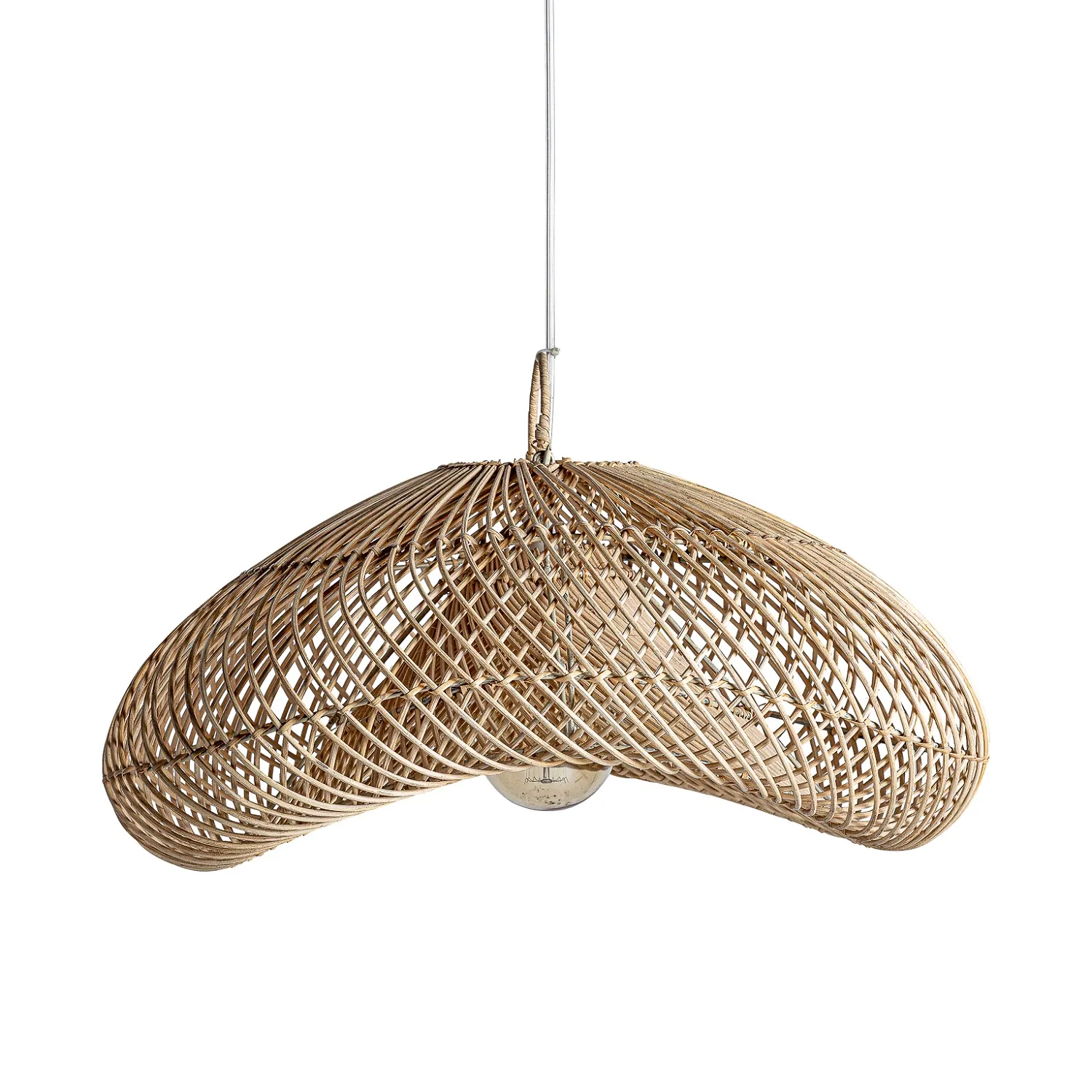 lampa rattanowa dekoracyjna nad stół Vical, naturalhomedecor
