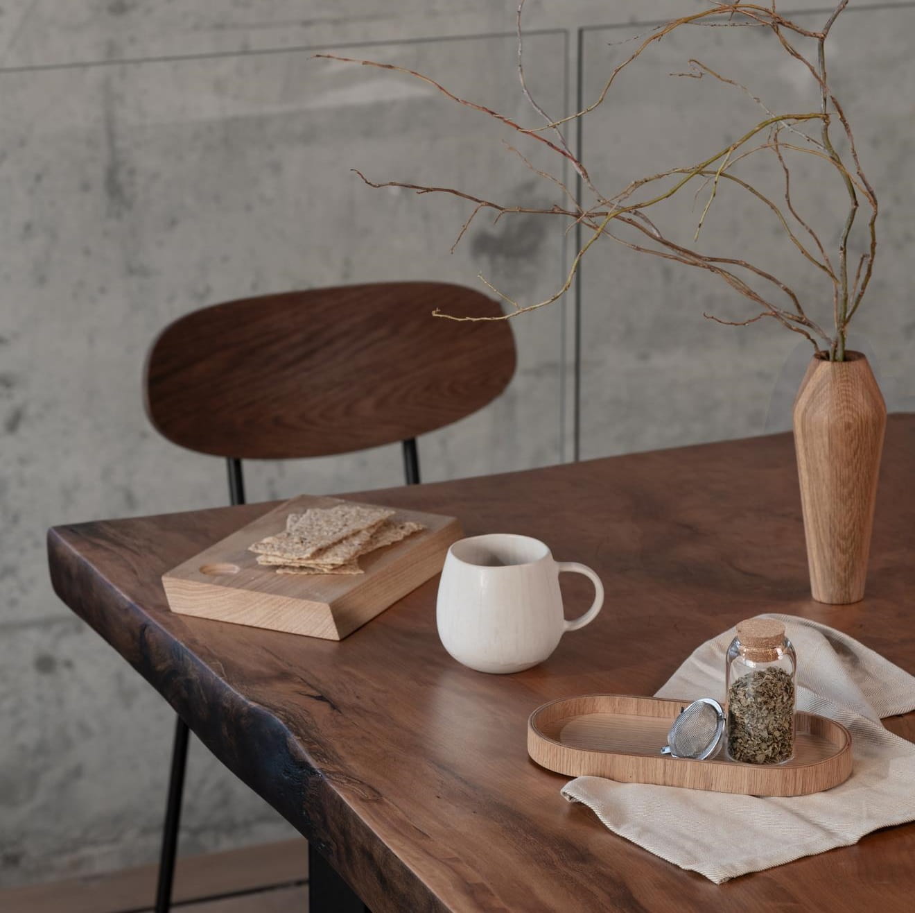 tacka drewniana Ekta Living, Natural Home Decor