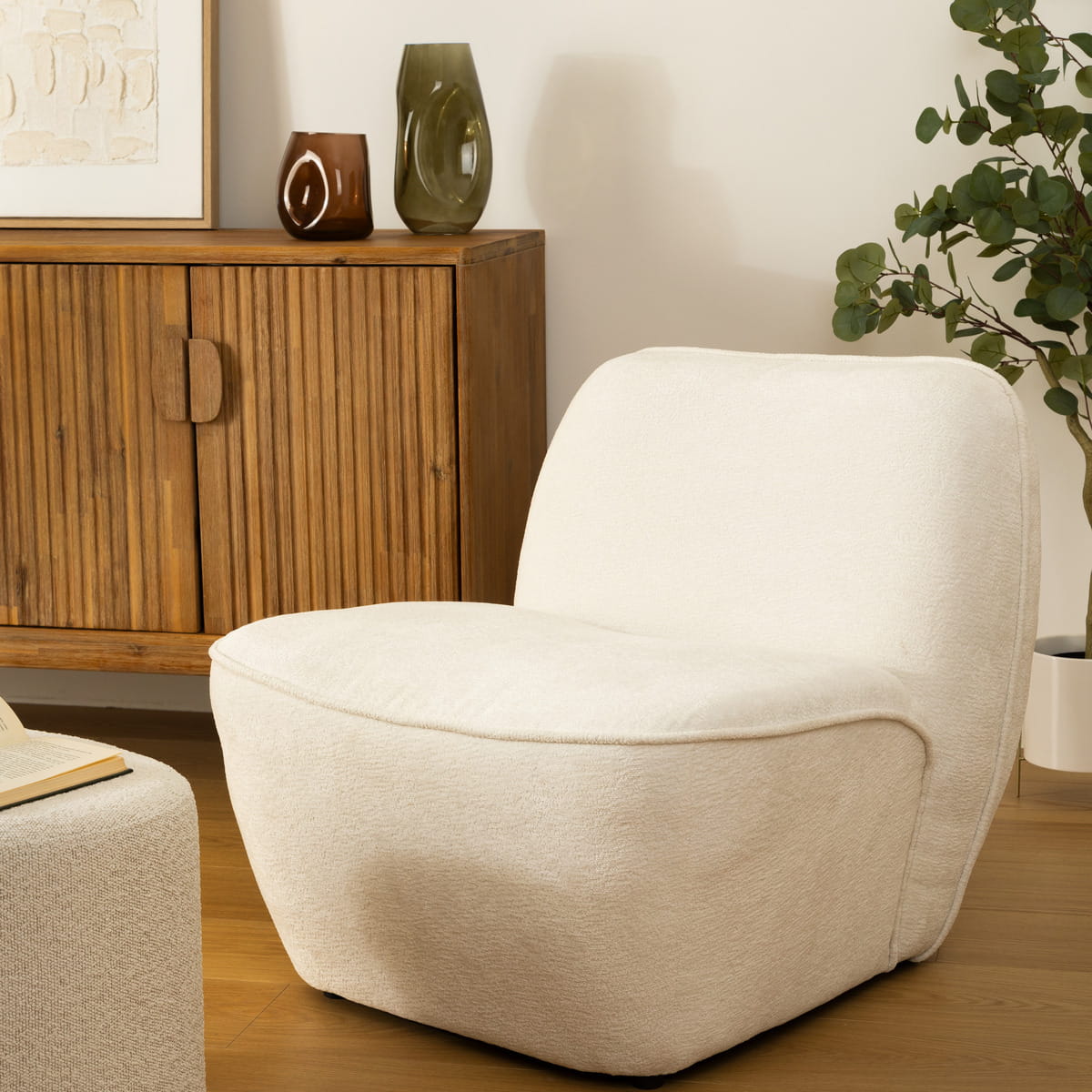 fotel wypoczynkowy szenilowy Atmosphera, natural home decor