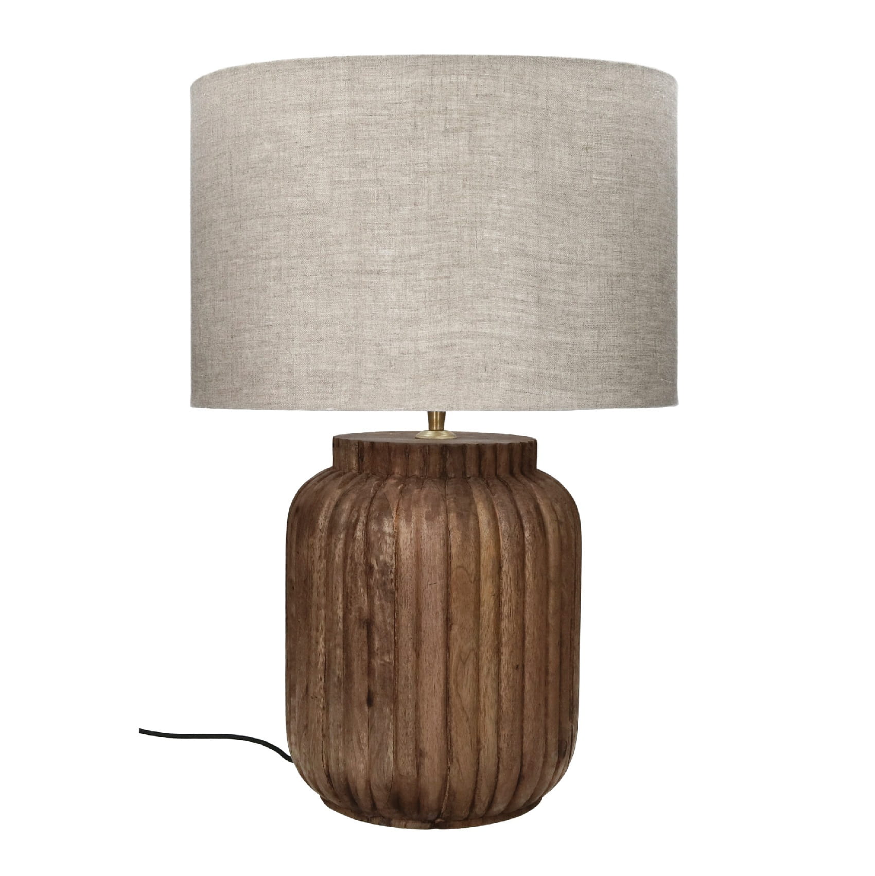 lampa stołowa drewniana, Pomax, Natural Home Decor