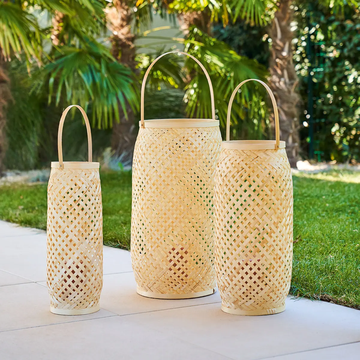 lampiony bambusowe Atmosphera, natural home decor