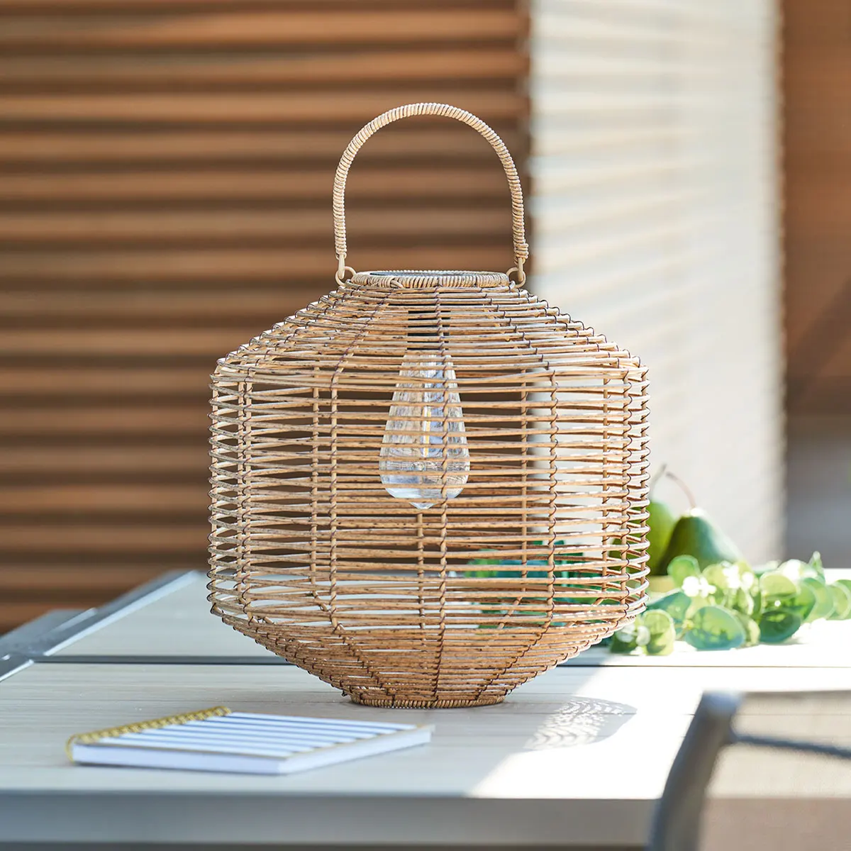 lampa stołowa zewnętrzna solarna Atmosphera, natural home decor