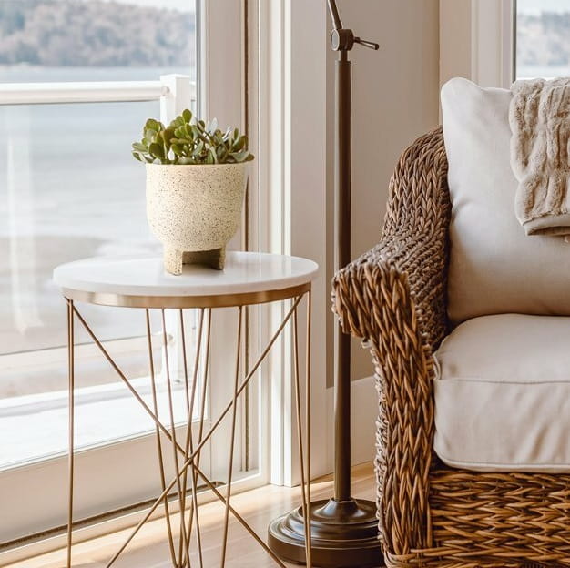 osłonka doniczki na nodze, natural home decor