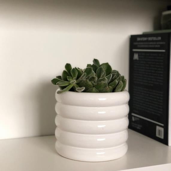 osłonka na doniczkę biała, natural home decor