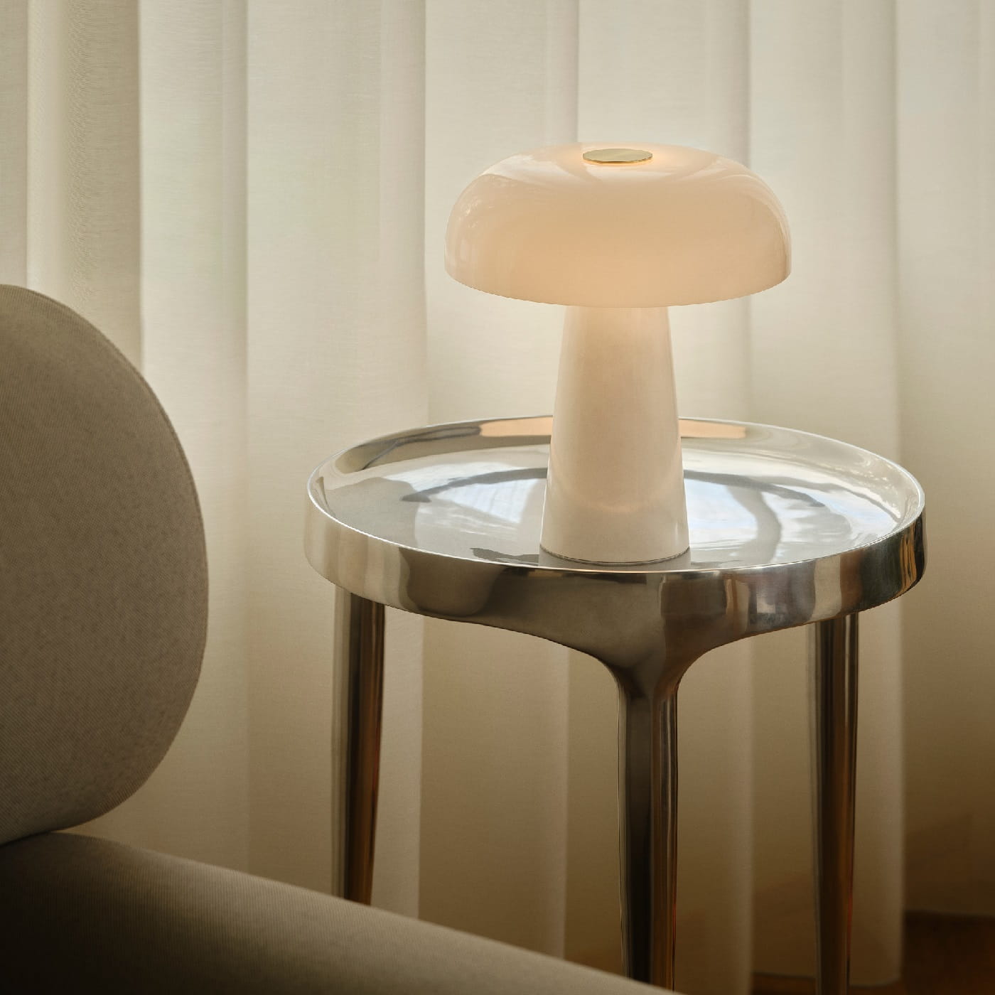 Lampa stołowa marmurowa Glossy Dftp Nordlux Natural Home Decor