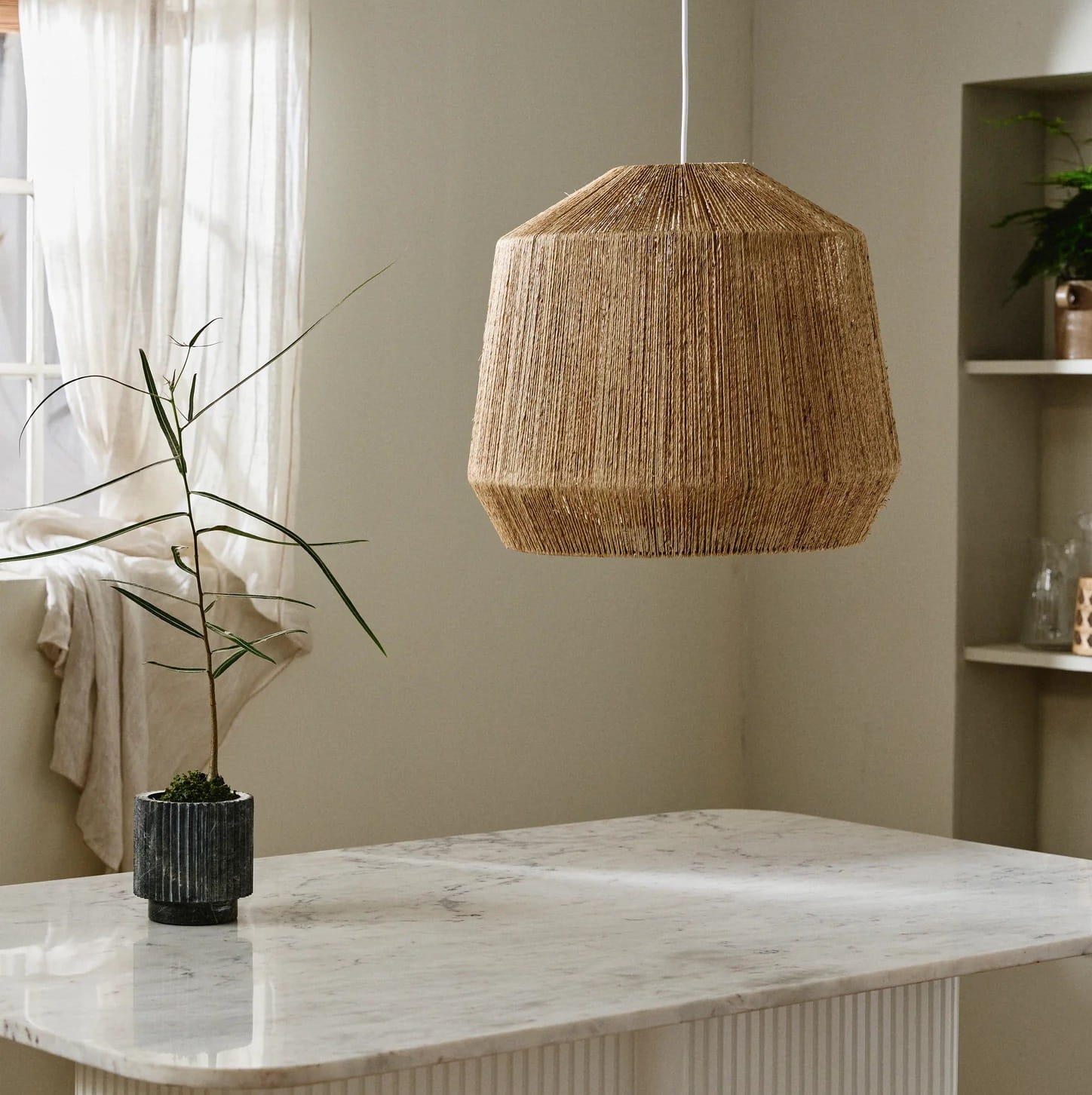 Abażur jutowy Nordal Natural Home Decor