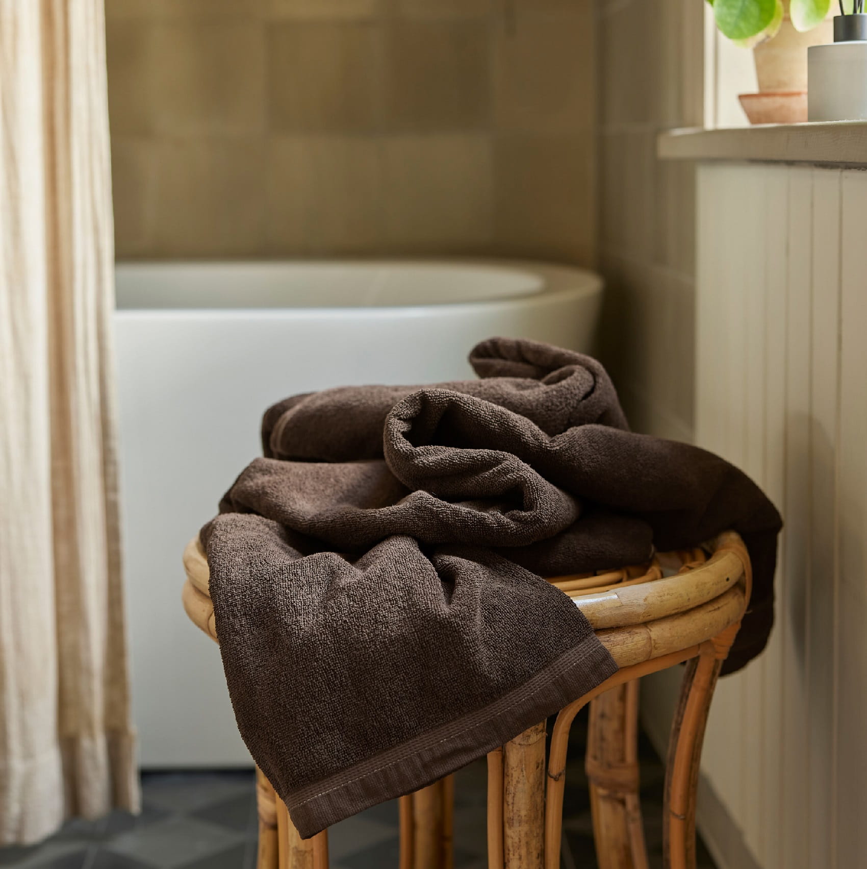 Ręcznik łazienkowy z lnu i bawełny Natural Home Decor