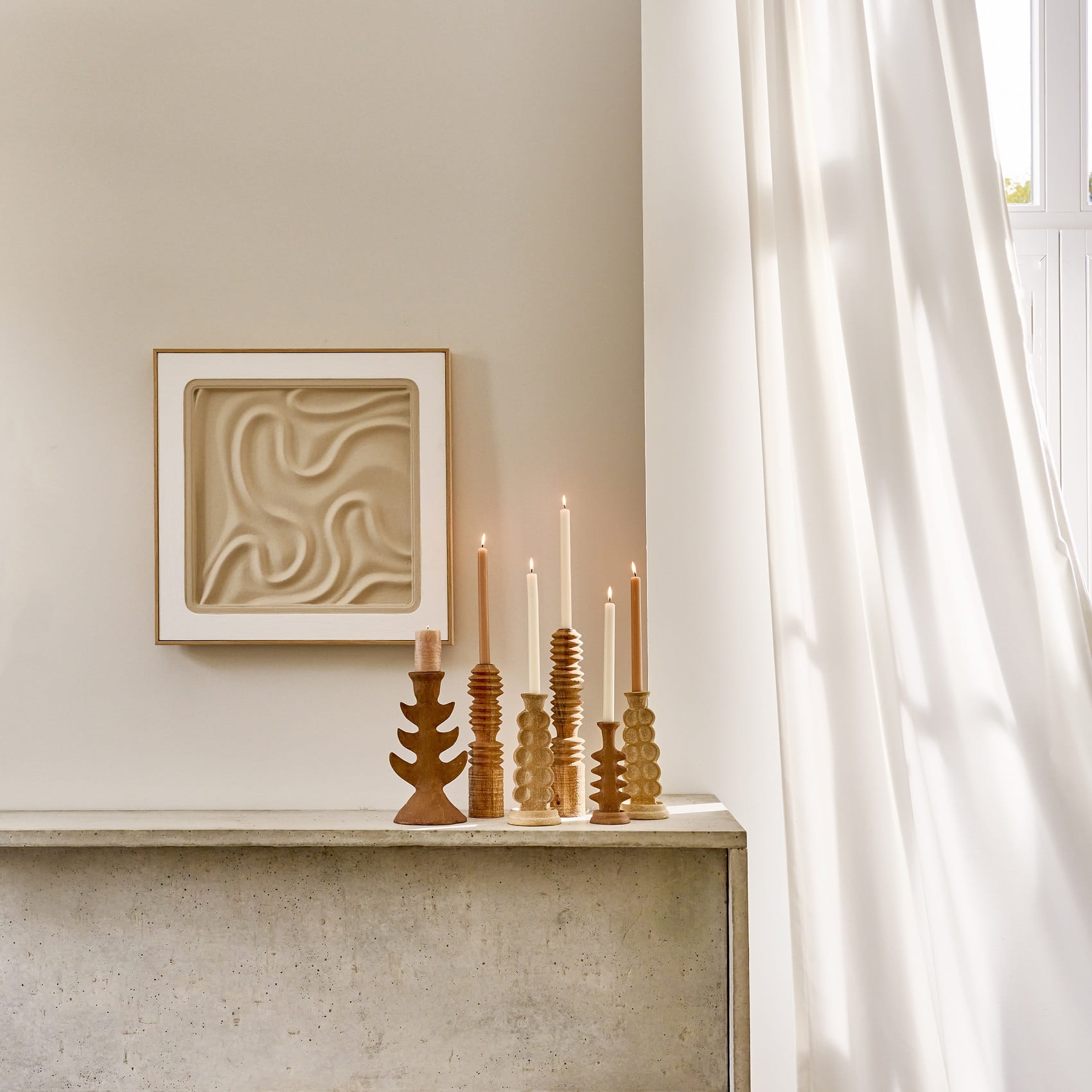 świecznik drewniany Pomax, Natural Home Decor