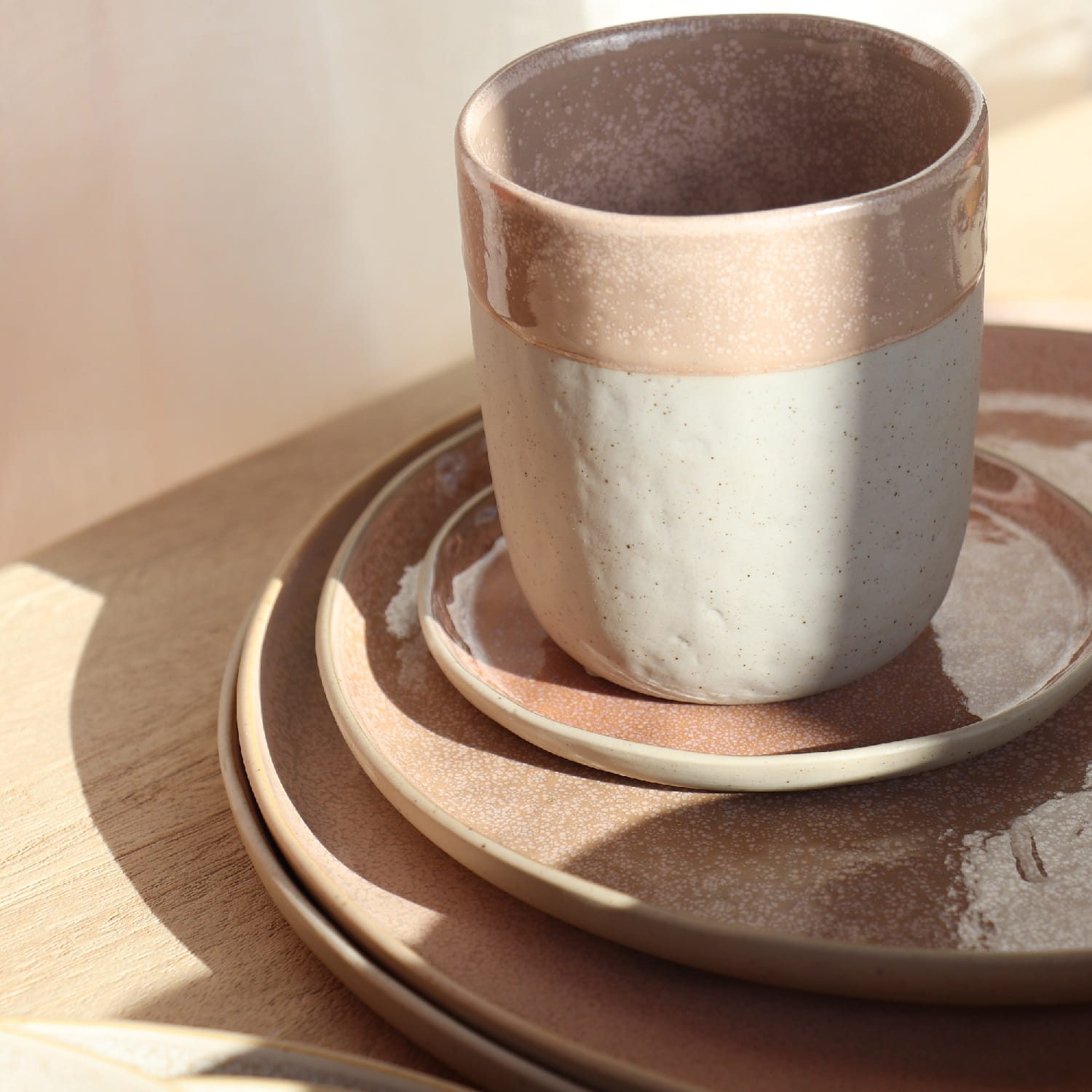 Kubek z kamionki bez ucha Spiro Pomax, Natural Home Decor