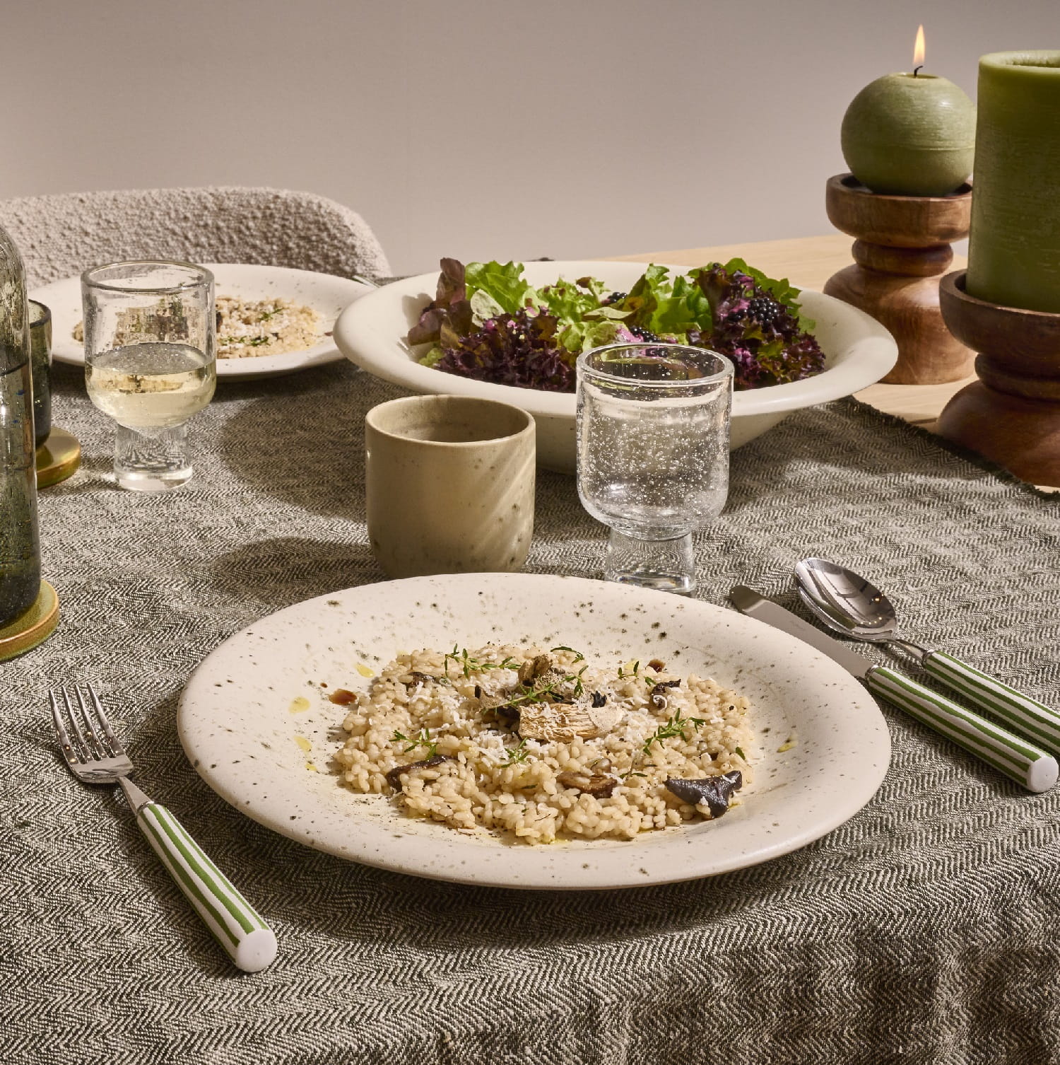 zestaw talerzy do zup i makaronu z kamionki Pomax, Natural Home Decor